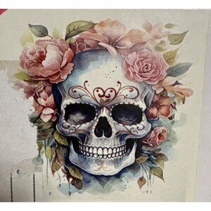 Paint By Numbers Floral Skull Design 40x50cm DIY